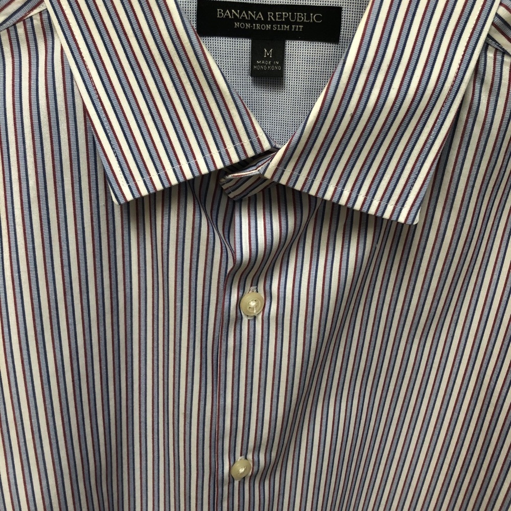 Banana Republic Mens Striped Long Sleeve Shirt - Picture 3 of 8